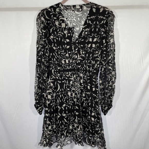 NWT The Kooples [‎ 2 (M) ] Coromandel Crinkle Textured Botanical Dress - Picture 11 of 12